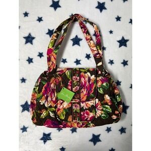 Vera Bradley Edie Satchel English Rose Quilted Floral Shoulder Bag